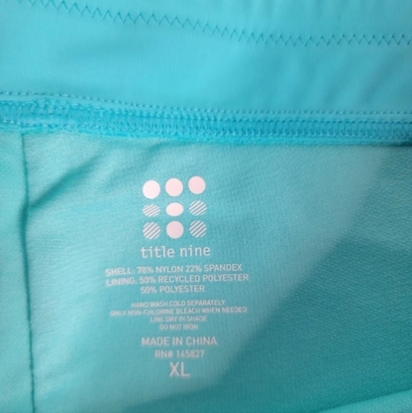 NEW Title nine XL Swim Boyshorts Bikini Beach Wear Bottom  Turquoise NWT - Picture 5 of 7